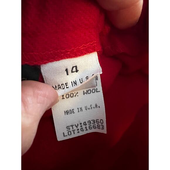 Vintage Requirements red wool maxi skirt a-line academia preppy Holiday party 14 - Picture 5 of 12